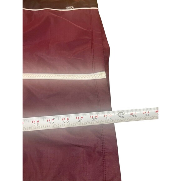 VTG Y2K Reebok Tracksuit Set Women’s L Maroon Black White Full Zip Top Pull On - Picture 9 of 16